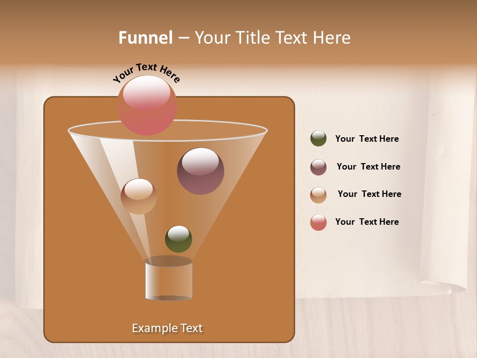 A Piece Of Paper On Top Of A Wooden Table PowerPoint Template