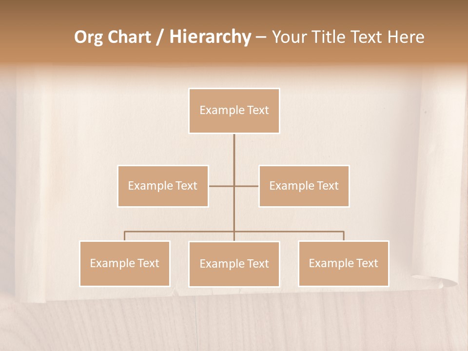 A Piece Of Paper On Top Of A Wooden Table PowerPoint Template