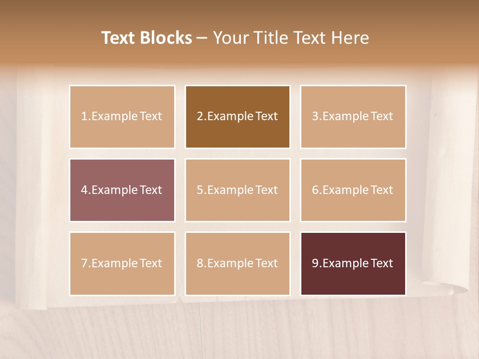 A Piece Of Paper On Top Of A Wooden Table PowerPoint Template