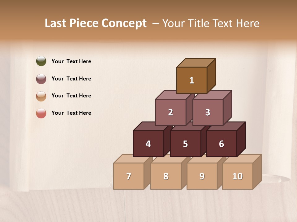 A Piece Of Paper On Top Of A Wooden Table PowerPoint Template