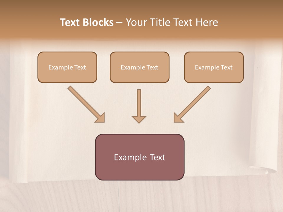 A Piece Of Paper On Top Of A Wooden Table PowerPoint Template