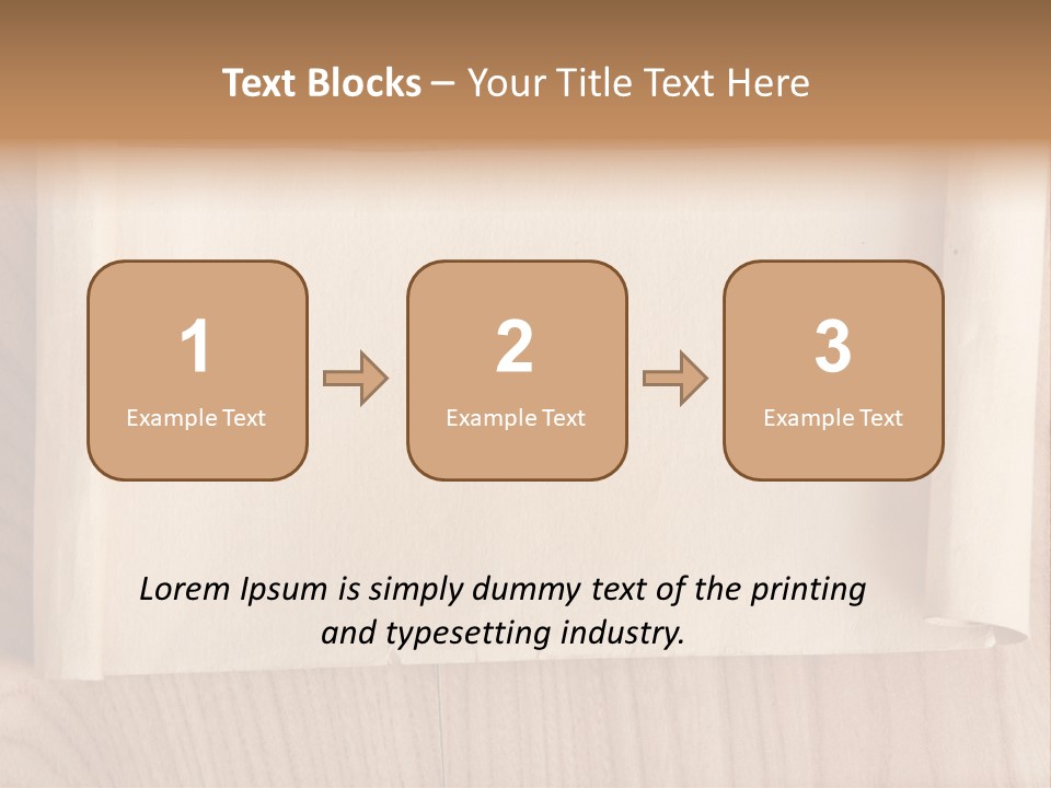 A Piece Of Paper On Top Of A Wooden Table PowerPoint Template