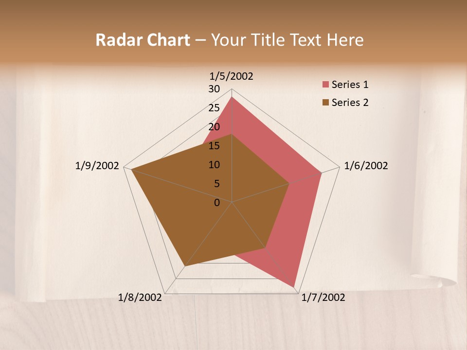 A Piece Of Paper On Top Of A Wooden Table PowerPoint Template