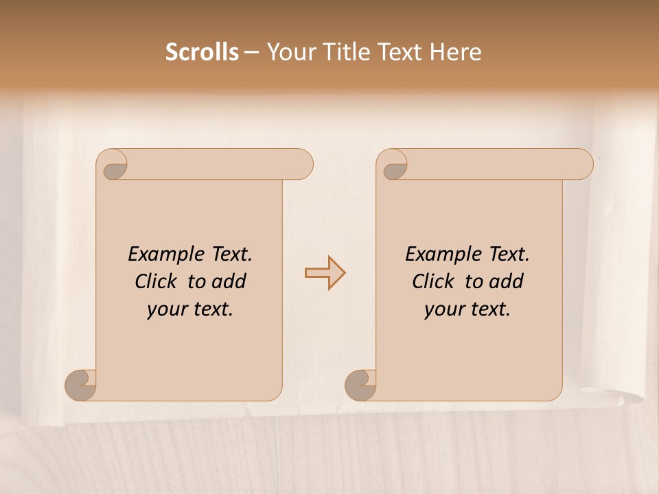 A Piece Of Paper On Top Of A Wooden Table PowerPoint Template
