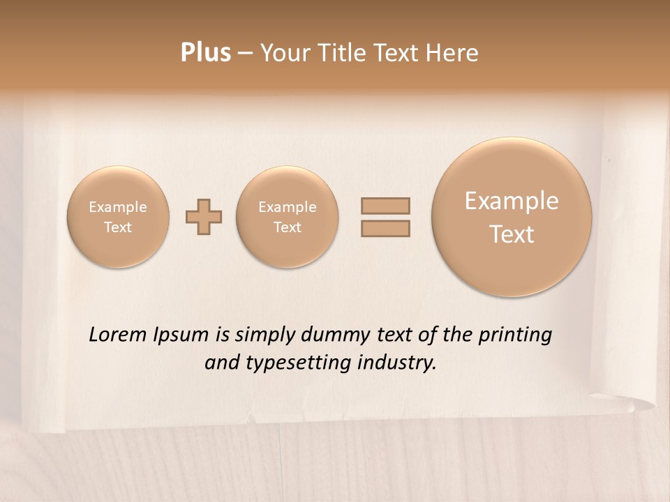 A Piece Of Paper On Top Of A Wooden Table PowerPoint Template