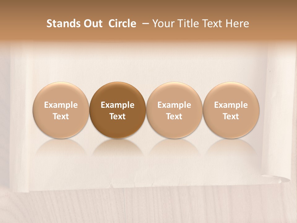 A Piece Of Paper On Top Of A Wooden Table PowerPoint Template