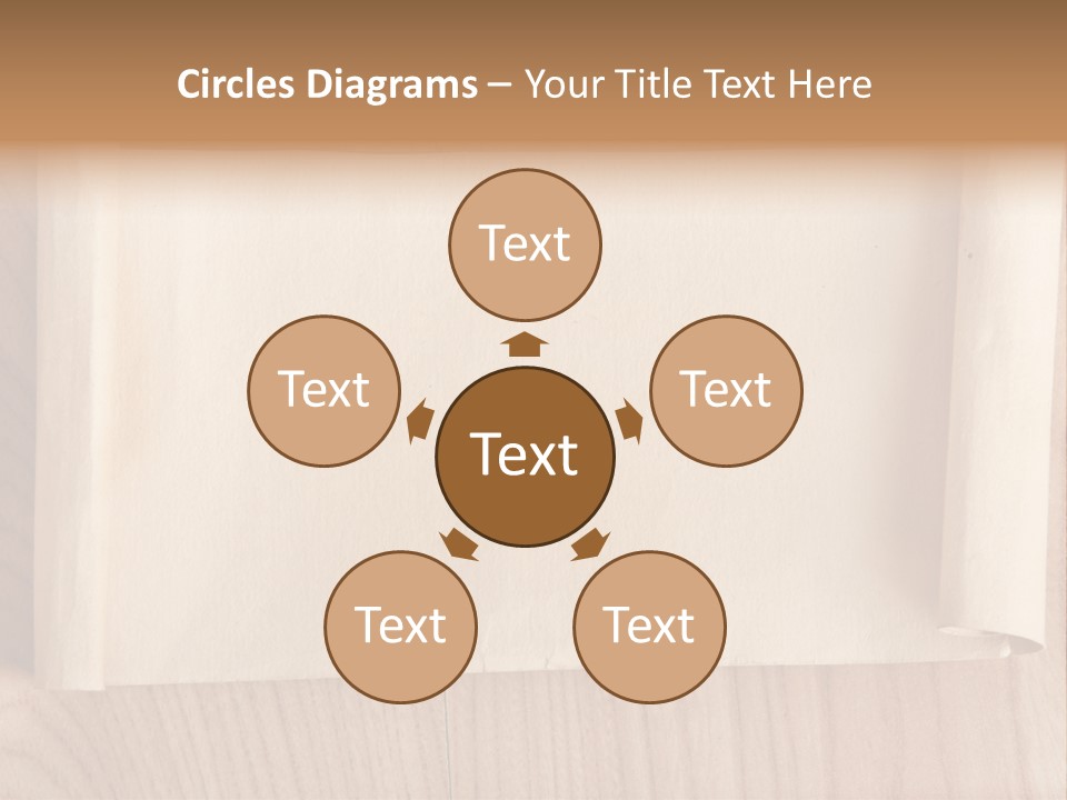 A Piece Of Paper On Top Of A Wooden Table PowerPoint Template