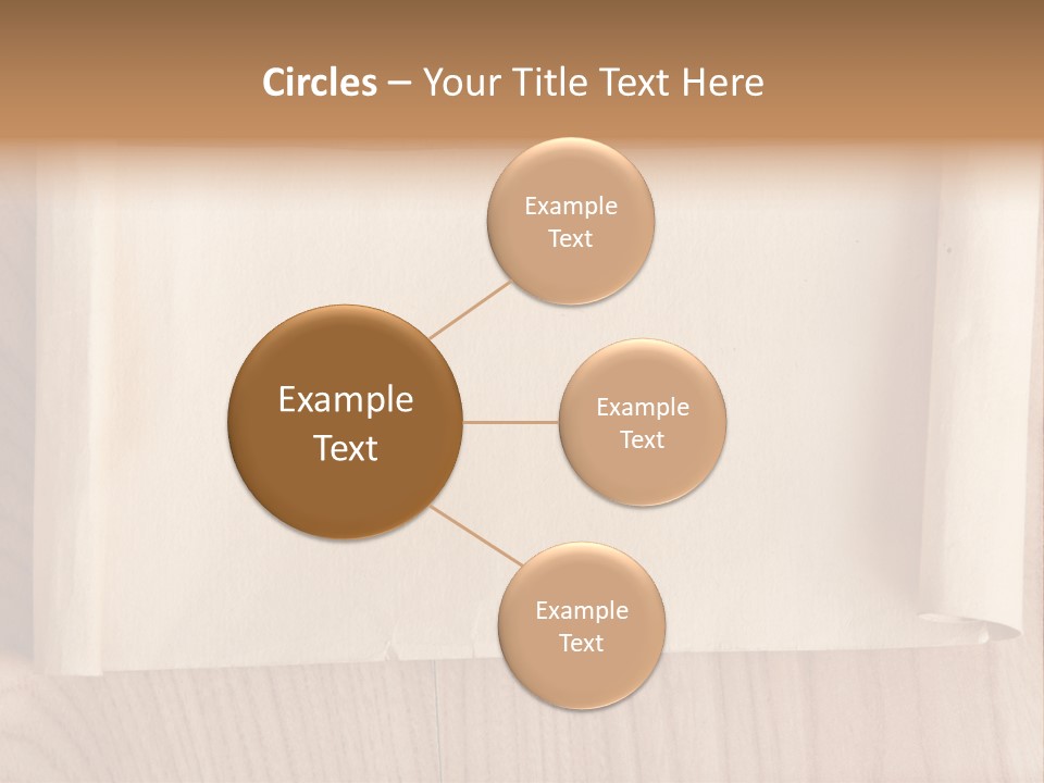 A Piece Of Paper On Top Of A Wooden Table PowerPoint Template