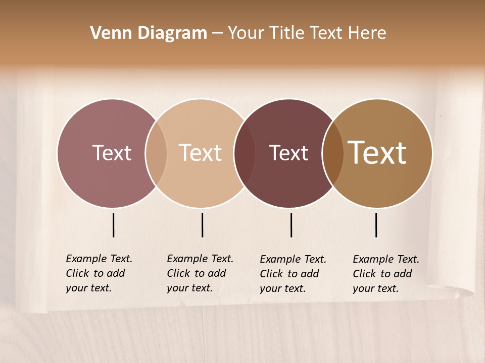 A Piece Of Paper On Top Of A Wooden Table PowerPoint Template