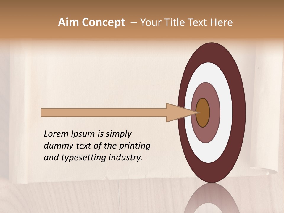 A Piece Of Paper On Top Of A Wooden Table PowerPoint Template