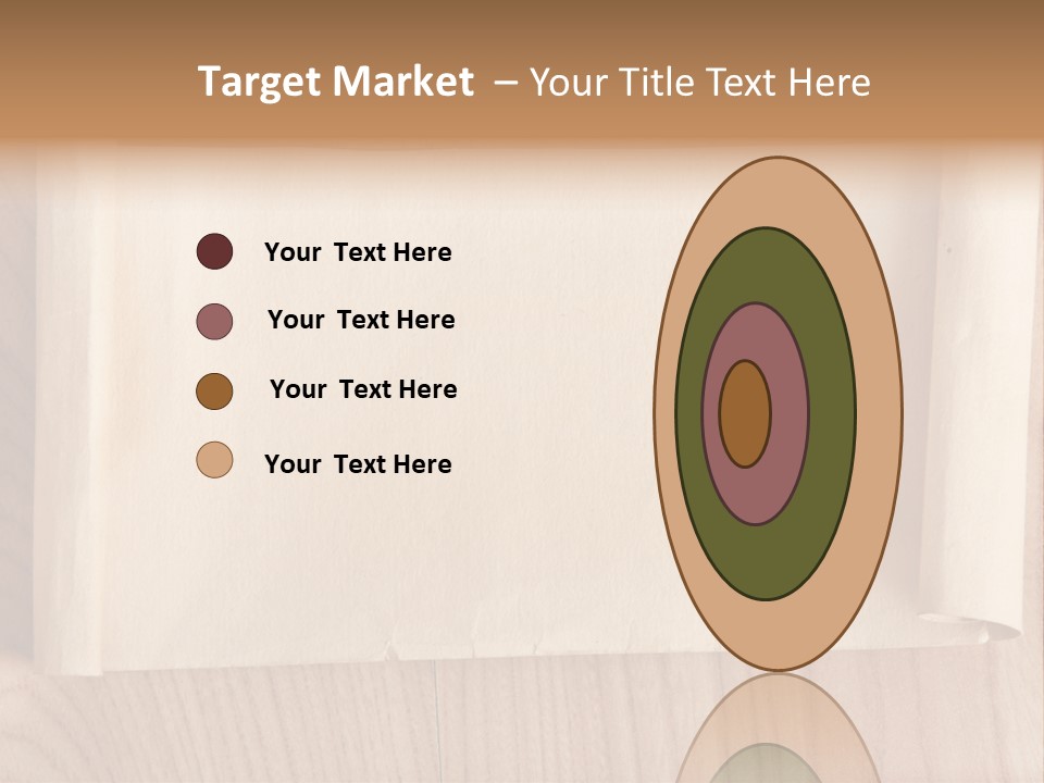 A Piece Of Paper On Top Of A Wooden Table PowerPoint Template