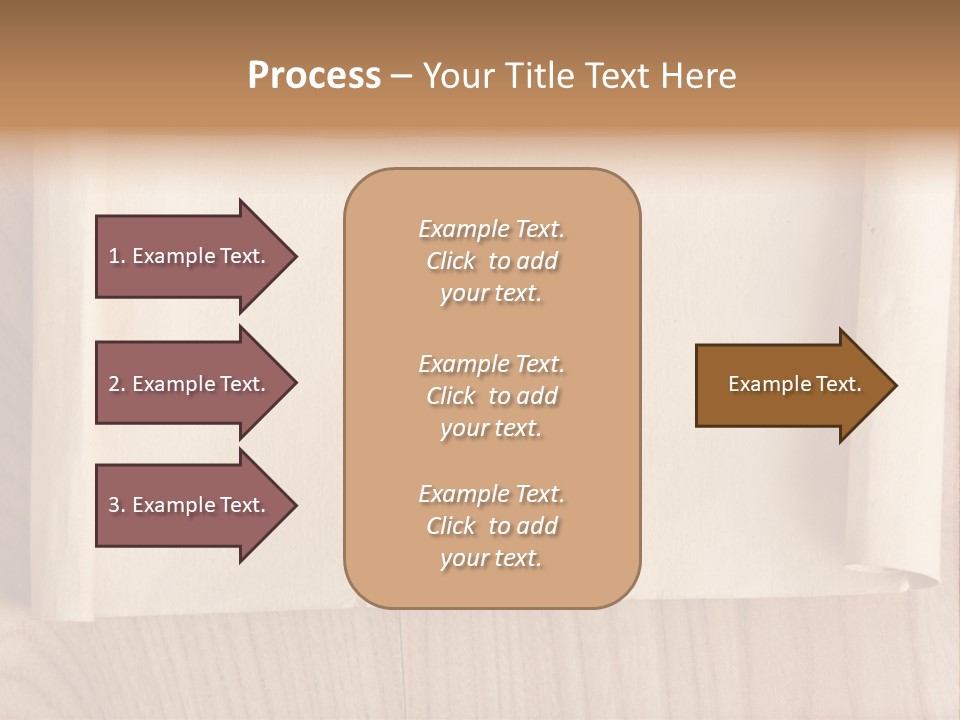 A Piece Of Paper On Top Of A Wooden Table PowerPoint Template
