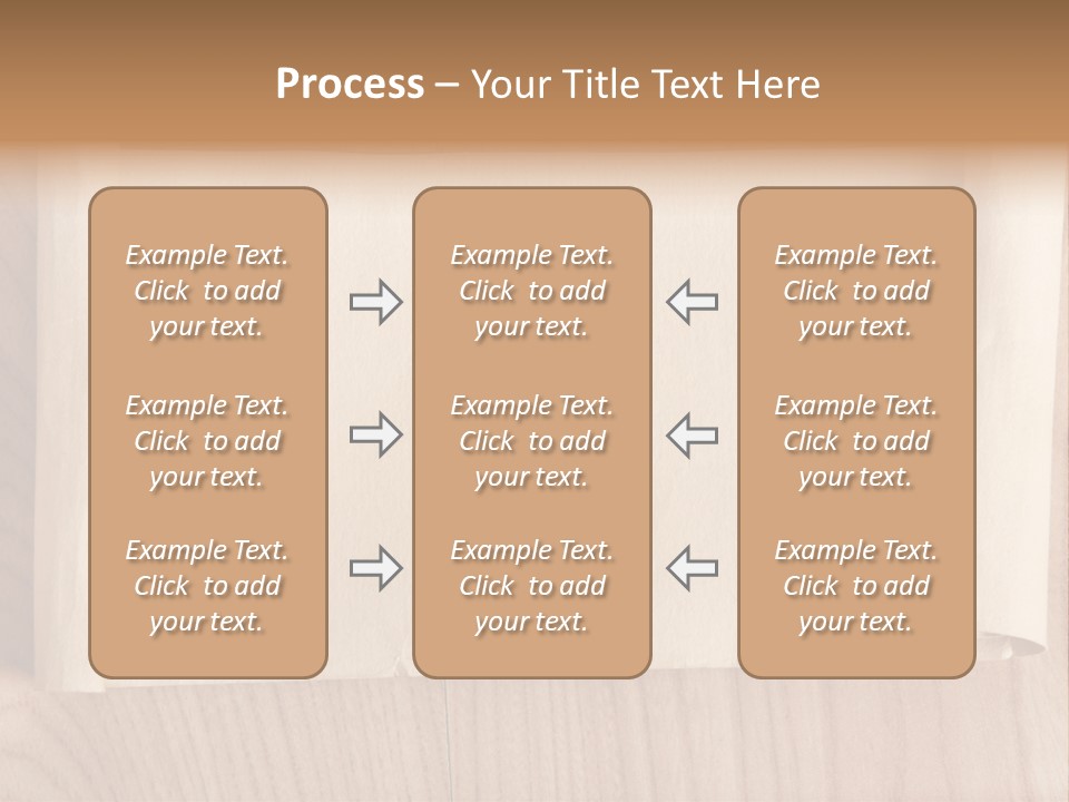 A Piece Of Paper On Top Of A Wooden Table PowerPoint Template