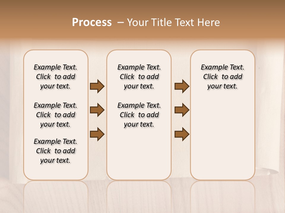 A Piece Of Paper On Top Of A Wooden Table PowerPoint Template