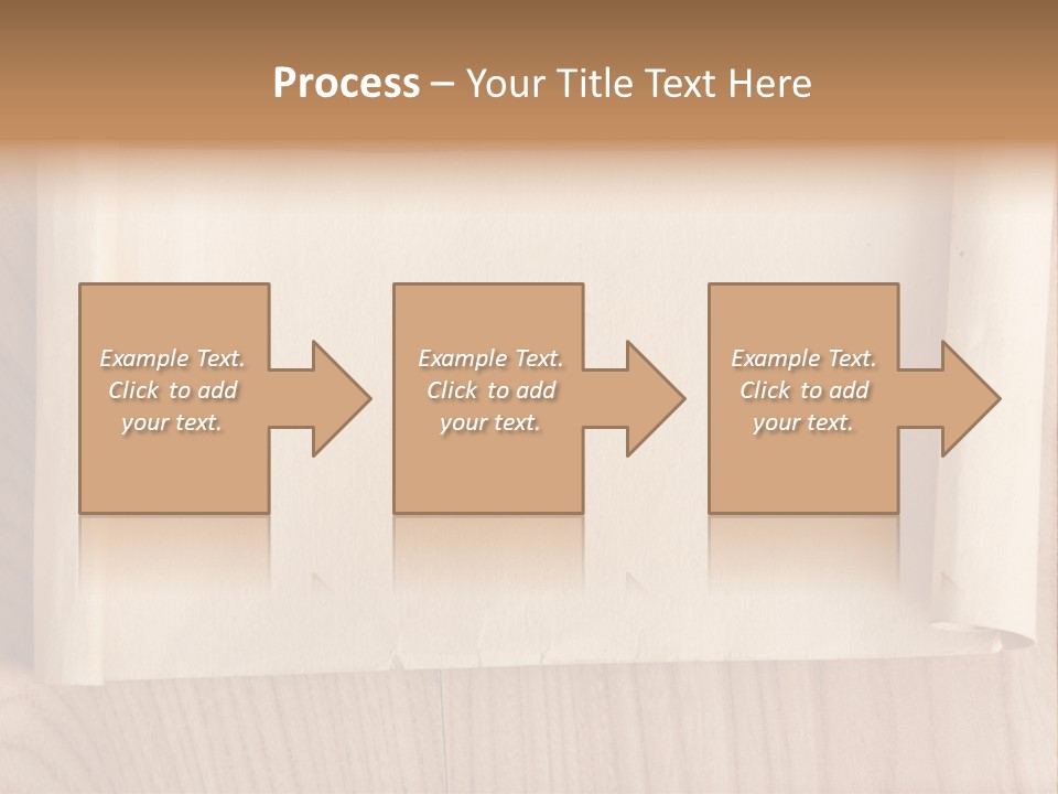 A Piece Of Paper On Top Of A Wooden Table PowerPoint Template