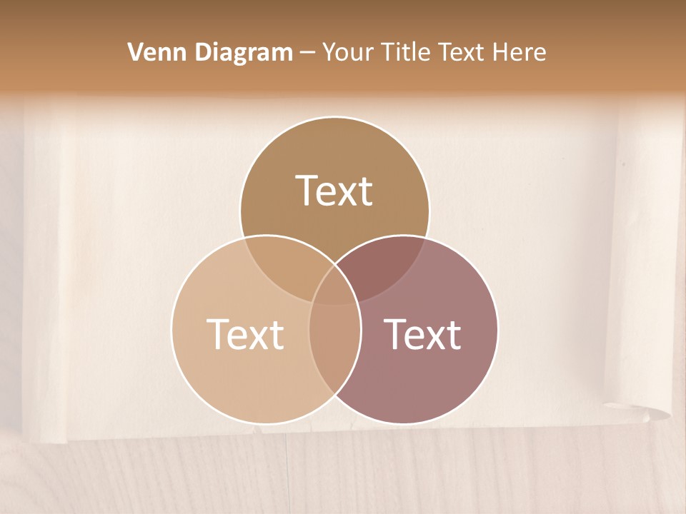 A Piece Of Paper On Top Of A Wooden Table PowerPoint Template