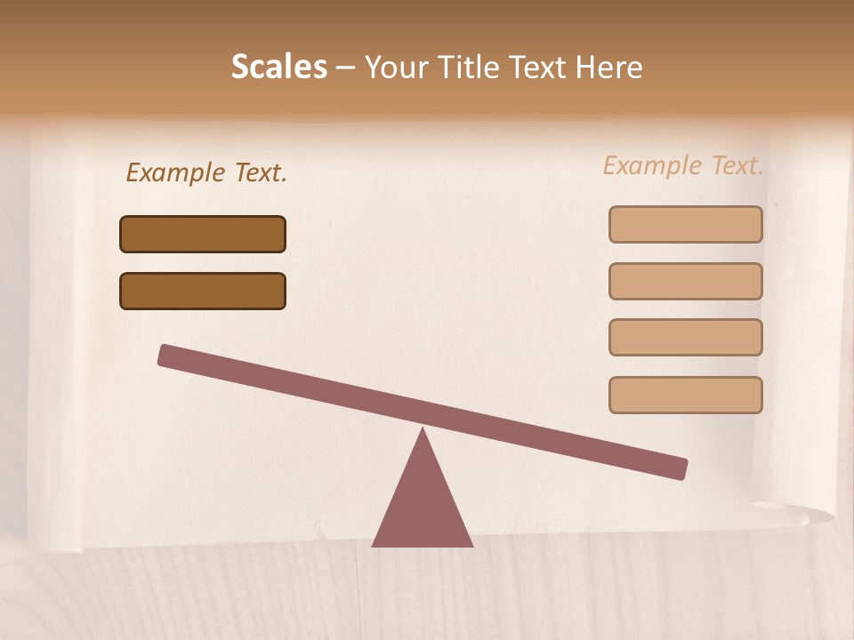 A Piece Of Paper On Top Of A Wooden Table PowerPoint Template