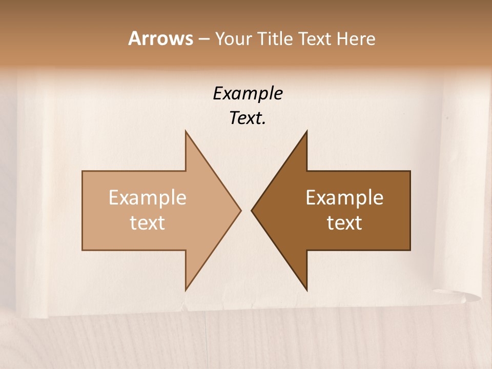 A Piece Of Paper On Top Of A Wooden Table PowerPoint Template
