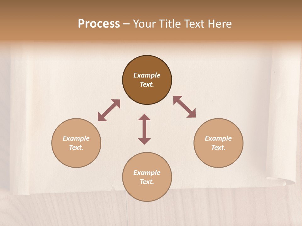 A Piece Of Paper On Top Of A Wooden Table PowerPoint Template