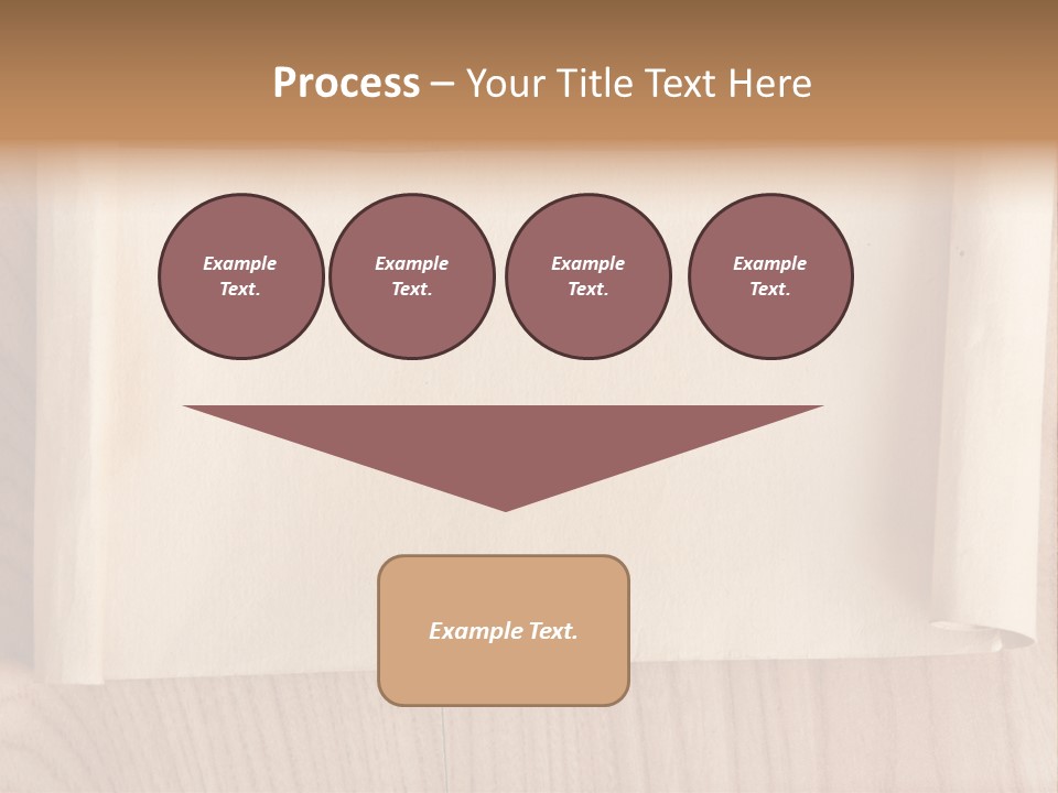 A Piece Of Paper On Top Of A Wooden Table PowerPoint Template