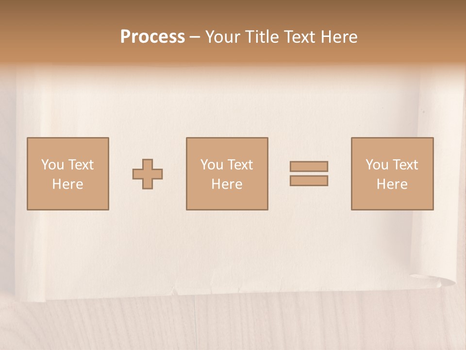 A Piece Of Paper On Top Of A Wooden Table PowerPoint Template