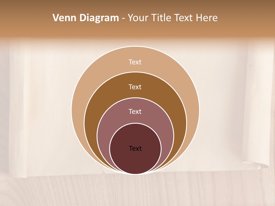 A Piece Of Paper On Top Of A Wooden Table PowerPoint Template