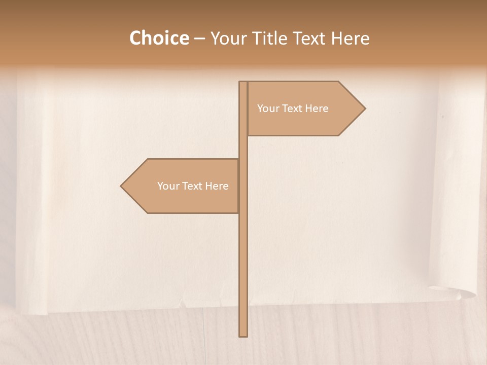 A Piece Of Paper On Top Of A Wooden Table PowerPoint Template