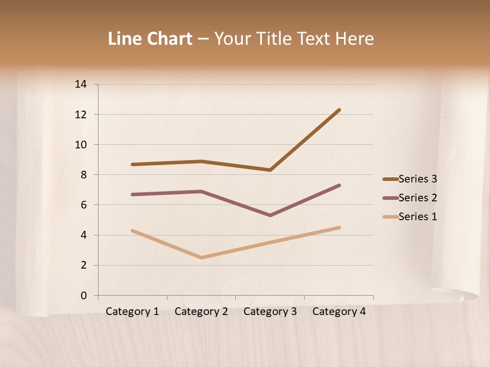 A Piece Of Paper On Top Of A Wooden Table PowerPoint Template