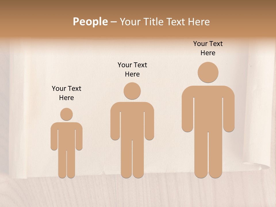 A Piece Of Paper On Top Of A Wooden Table PowerPoint Template