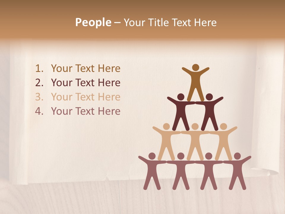 A Piece Of Paper On Top Of A Wooden Table PowerPoint Template