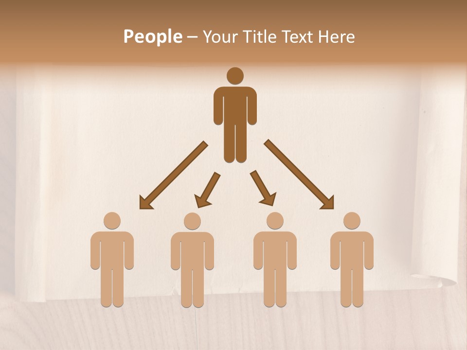 A Piece Of Paper On Top Of A Wooden Table PowerPoint Template