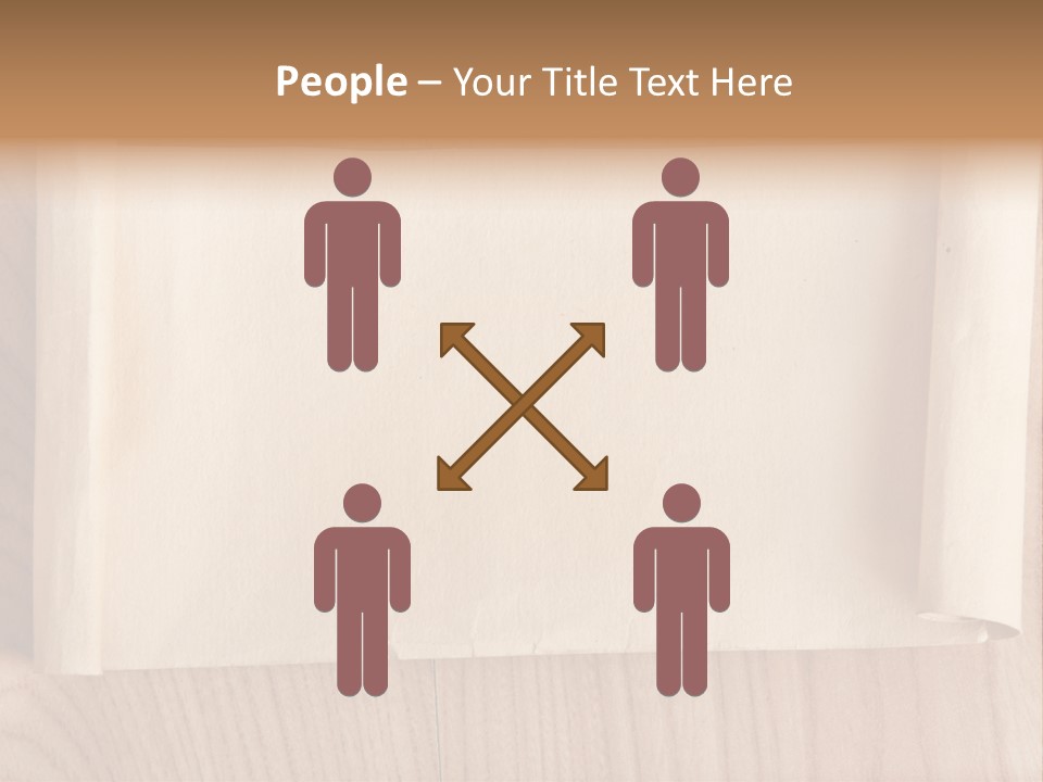 A Piece Of Paper On Top Of A Wooden Table PowerPoint Template