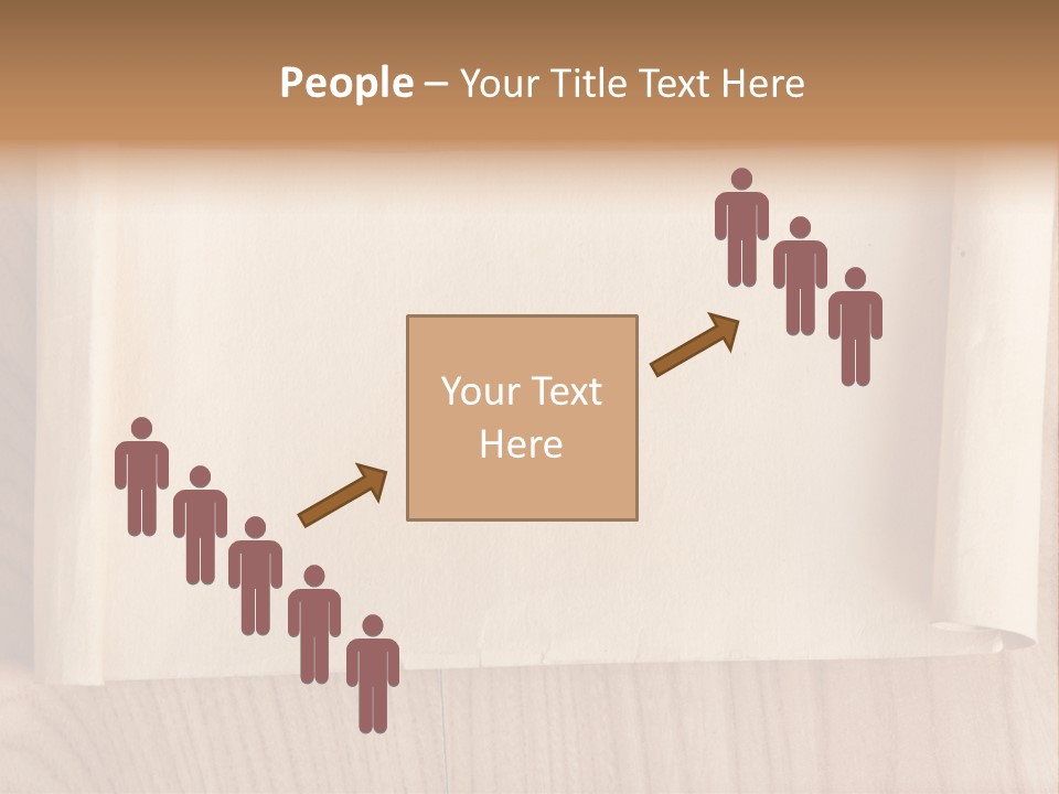 A Piece Of Paper On Top Of A Wooden Table PowerPoint Template