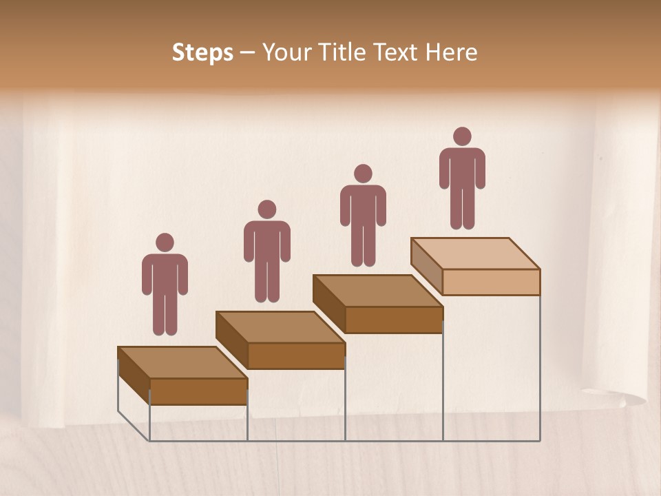 A Piece Of Paper On Top Of A Wooden Table PowerPoint Template