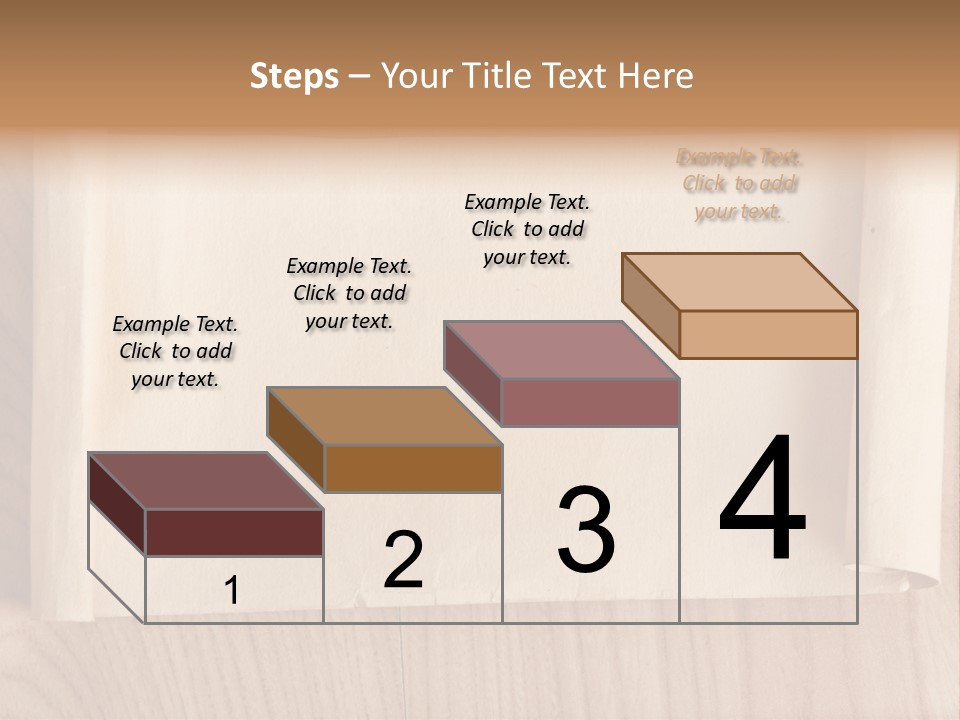 A Piece Of Paper On Top Of A Wooden Table PowerPoint Template