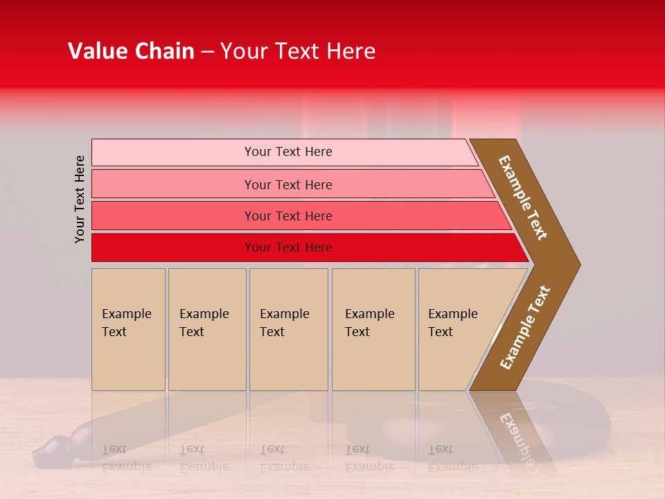 A Judge's Gaven Sitting On Top Of A Wooden Table PowerPoint Template