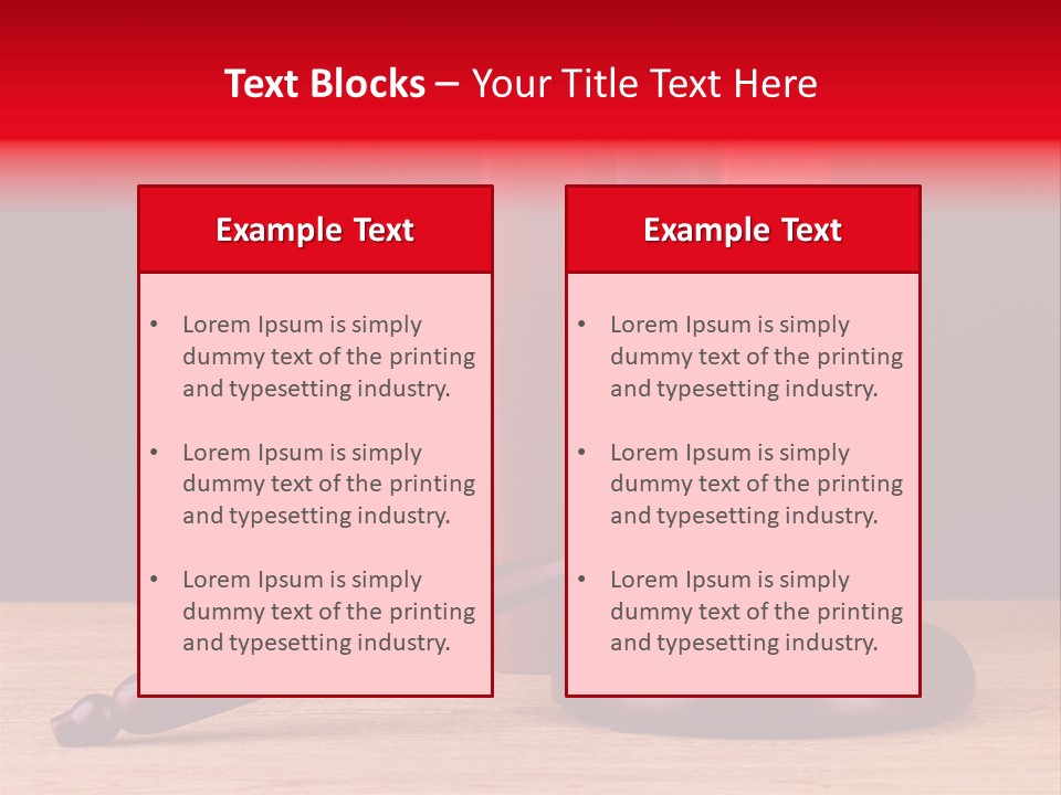 A Judge's Gaven Sitting On Top Of A Wooden Table PowerPoint Template