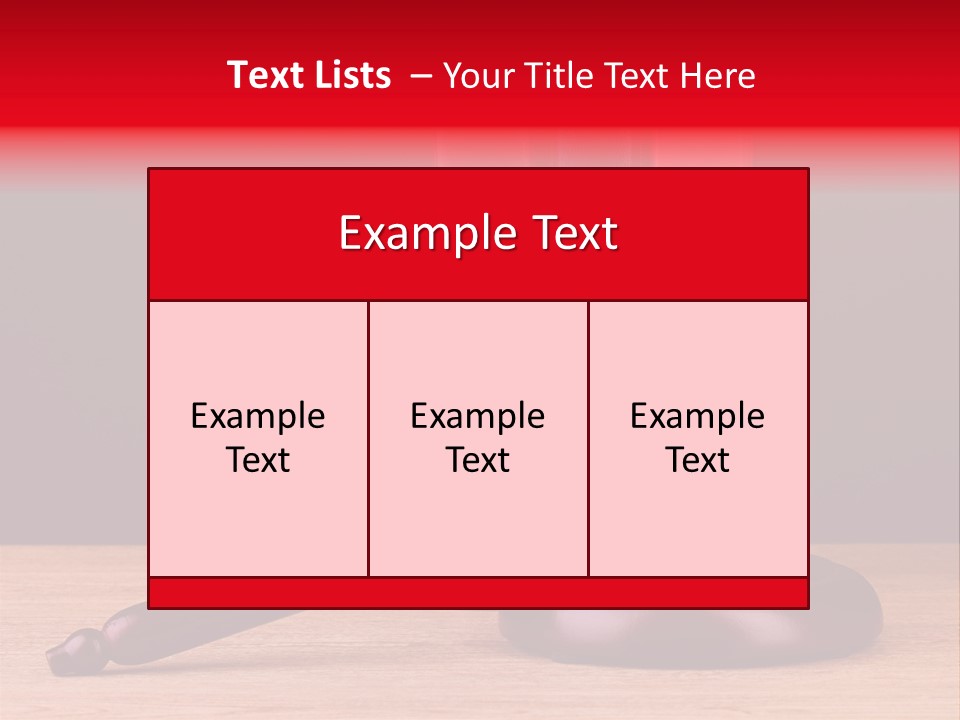 A Judge's Gaven Sitting On Top Of A Wooden Table PowerPoint Template