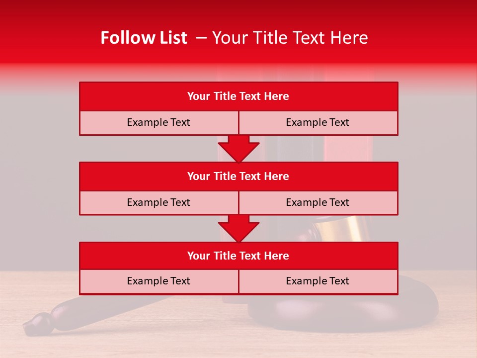 A Judge's Gaven Sitting On Top Of A Wooden Table PowerPoint Template
