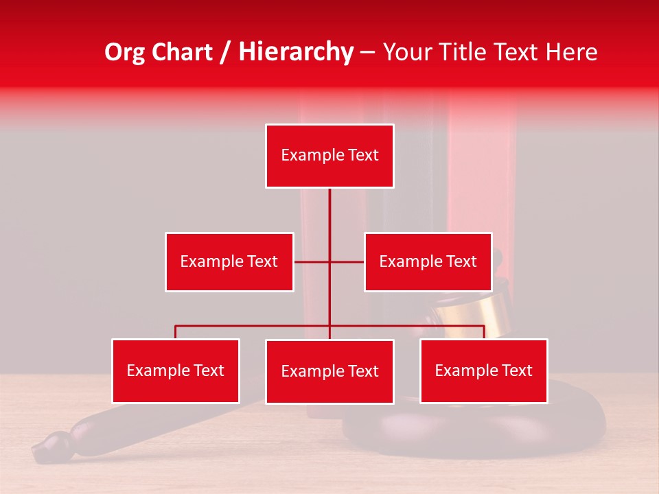 A Judge's Gaven Sitting On Top Of A Wooden Table PowerPoint Template