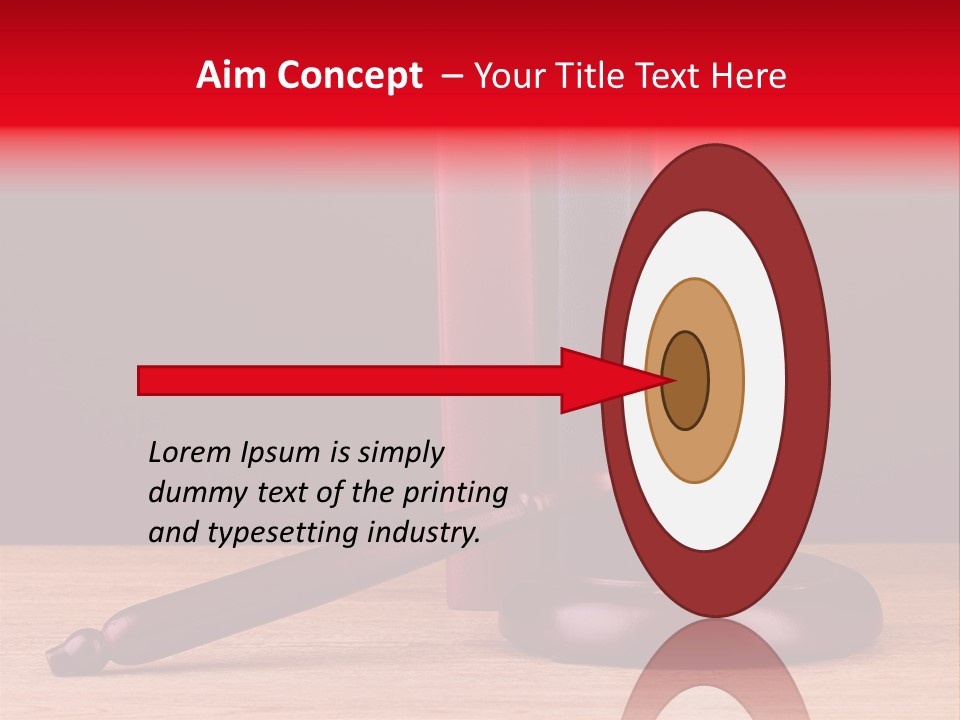 A Judge's Gaven Sitting On Top Of A Wooden Table PowerPoint Template