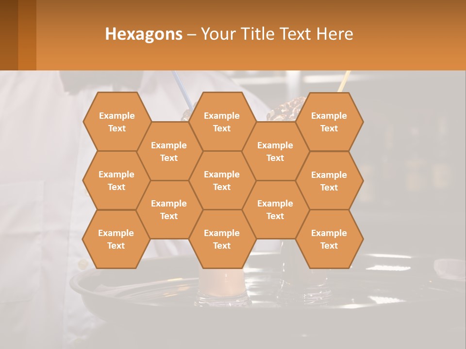 A Man Holding A Tray With Two Drinks On It PowerPoint Template