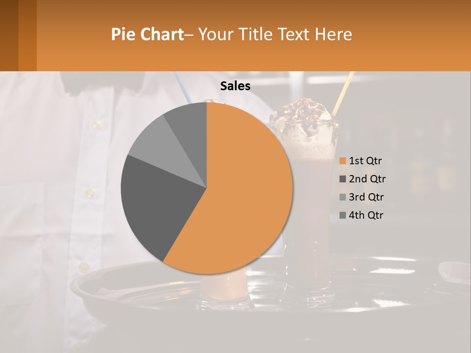A Man Holding A Tray With Two Drinks On It PowerPoint Template