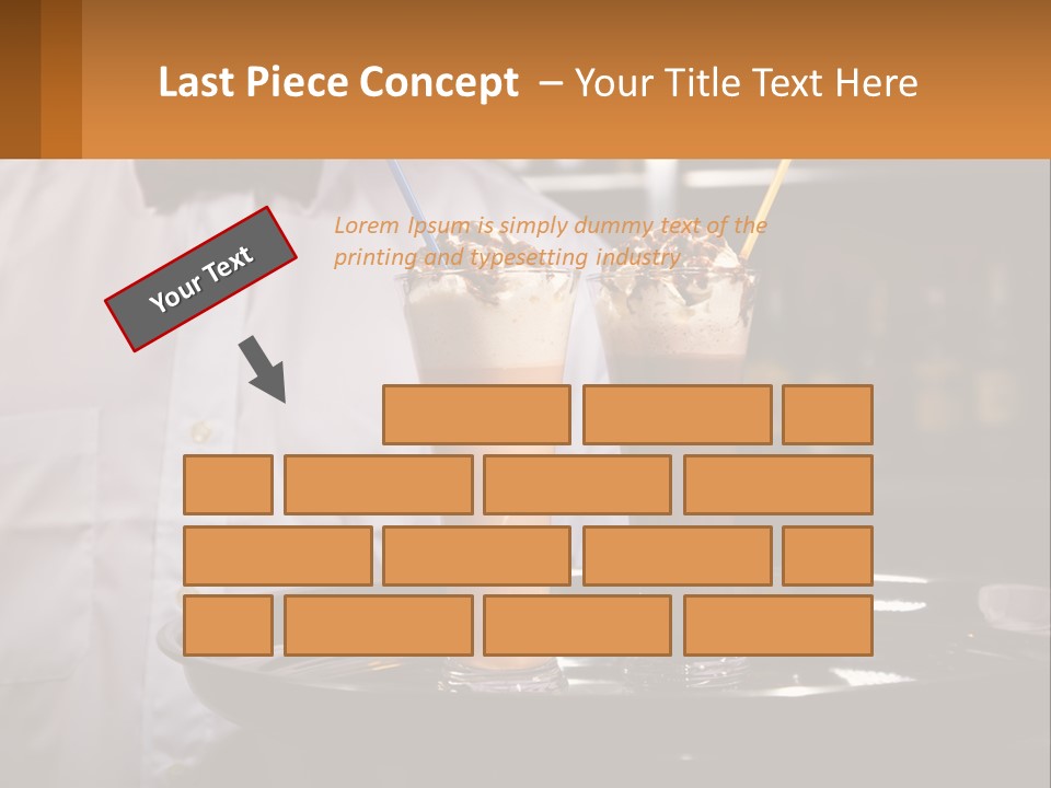 A Man Holding A Tray With Two Drinks On It PowerPoint Template