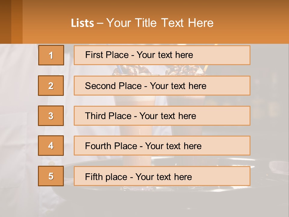 A Man Holding A Tray With Two Drinks On It PowerPoint Template