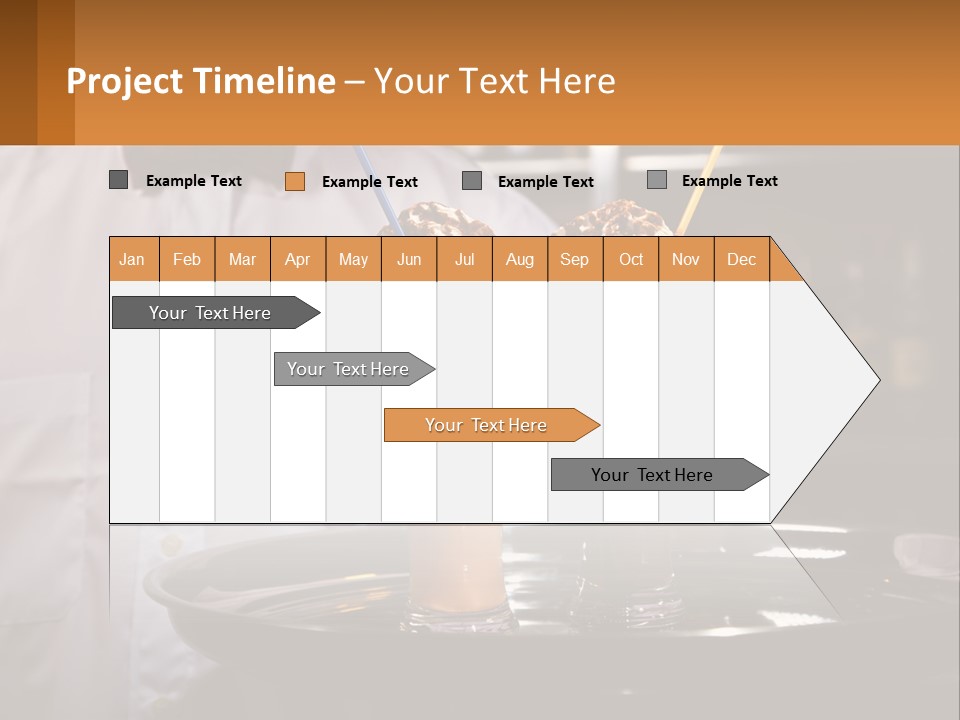 A Man Holding A Tray With Two Drinks On It PowerPoint Template