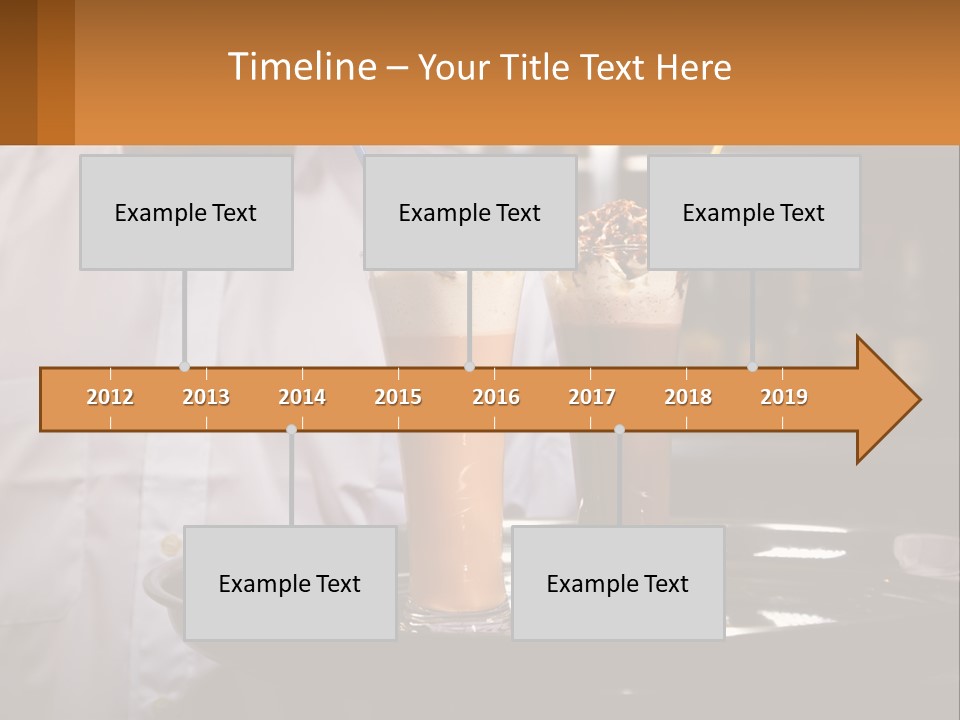 A Man Holding A Tray With Two Drinks On It PowerPoint Template