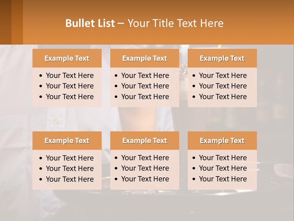 A Man Holding A Tray With Two Drinks On It PowerPoint Template