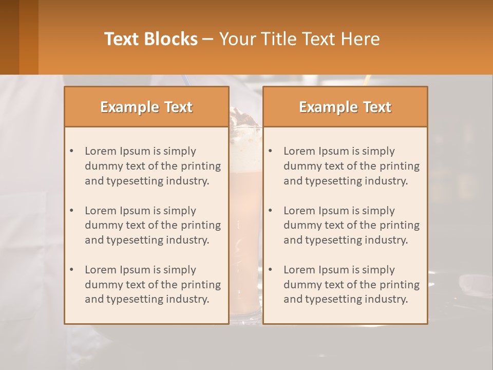 A Man Holding A Tray With Two Drinks On It PowerPoint Template