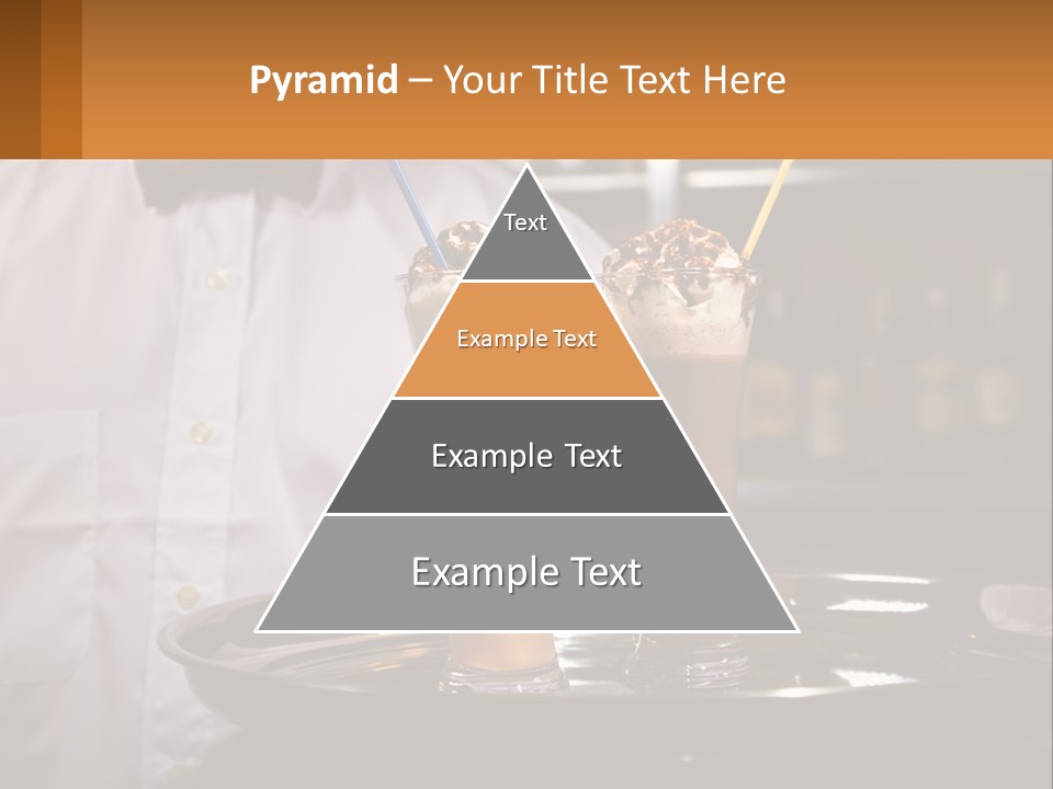 A Man Holding A Tray With Two Drinks On It PowerPoint Template